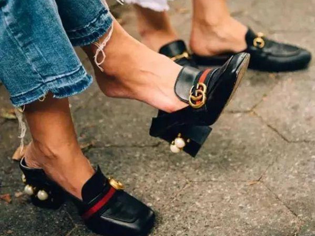 文艺森系复古方头单鞋,圆头方头鞋罗马脚