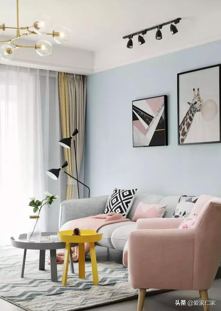 127平北欧三居室轻松惬意浪漫优雅,140平四房朝南北欧简约风格