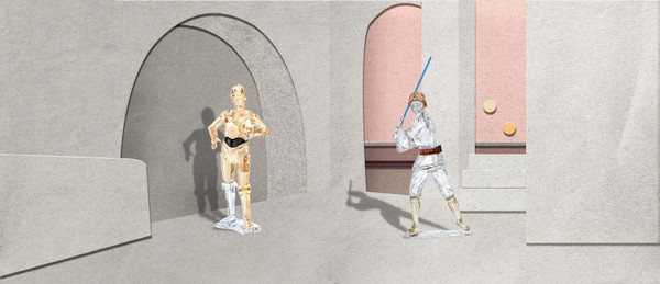 黑武士小摆件,黑武士套装摆件