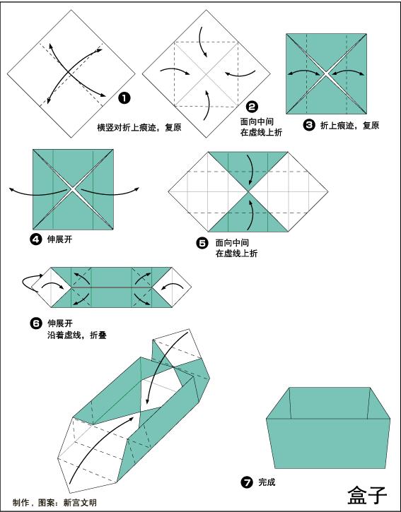 手工大全简单又漂亮折纸生日盒子,折纸大全儿童比较适合当礼物