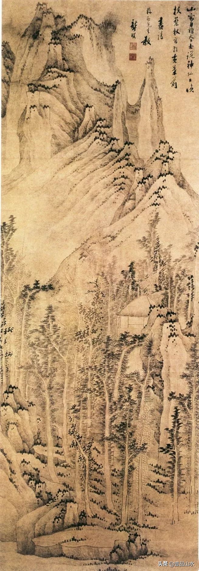 最真实的国画山水画,当代国画山水中的点景人物