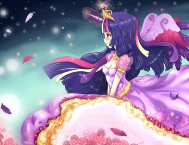 小马宝莉拟人化紫悦拥抱苹果嘉儿,小马宝莉紫悦公主的可爱标志发光