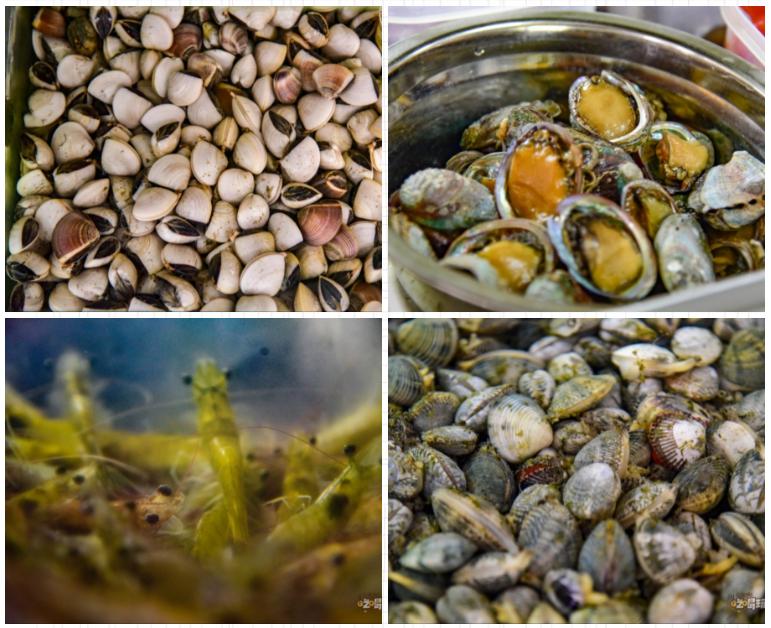 带海鲜池的餐厅,海鲜汤粉北海