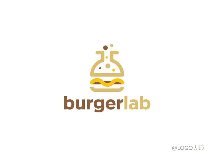 汉堡logo背景设计效果图,汉堡LOGO设计