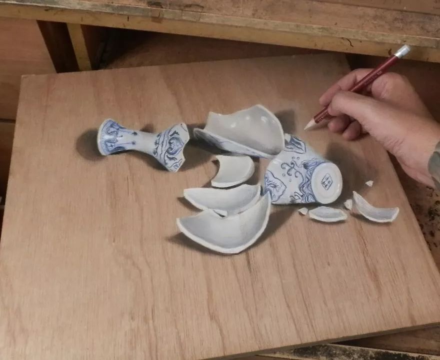 3d立体画写实彩铅,超写实彩铅手绘细腻的让人咋舌