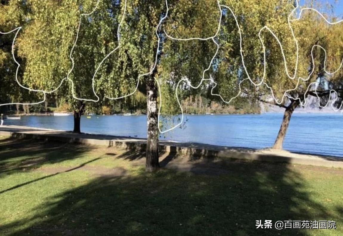 简单油画初学者画树,油画画树叶丛的技巧