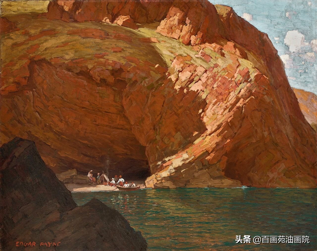 张杰油画作品山非山教程,油画如何配山的颜色