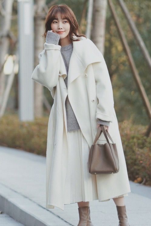 百褶裙西装外套搭配学院风,长款百褶裙搭配大衣怎么穿