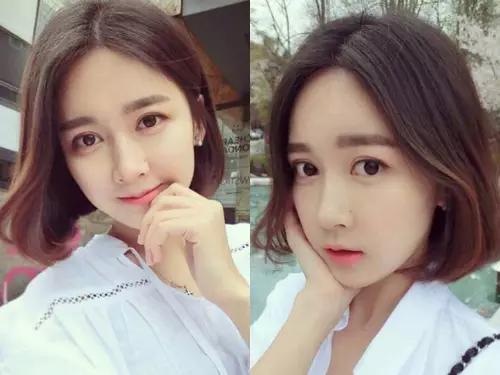 短发圆脸2022年最流行的发型中分,圆脸中分齐肩短发女生编发简单