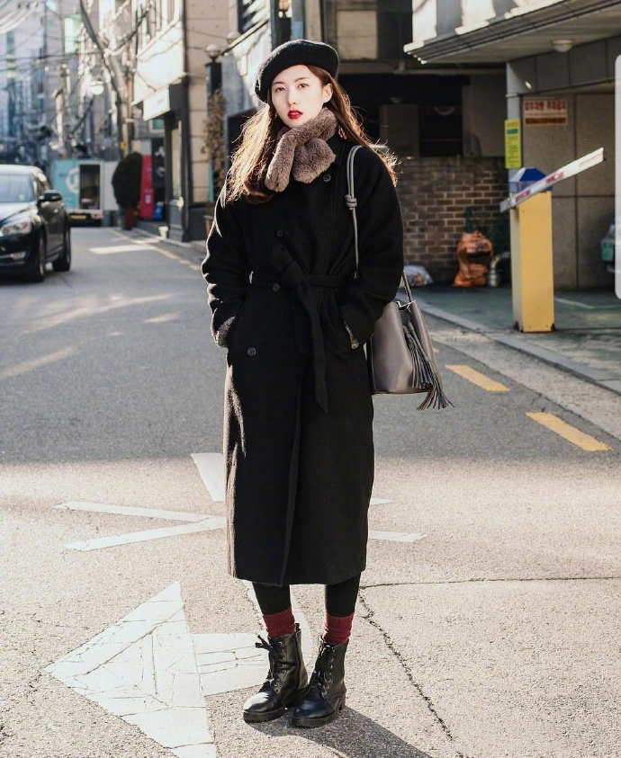 冬天的贝雷帽怎么戴好看,秋冬戴贝雷帽