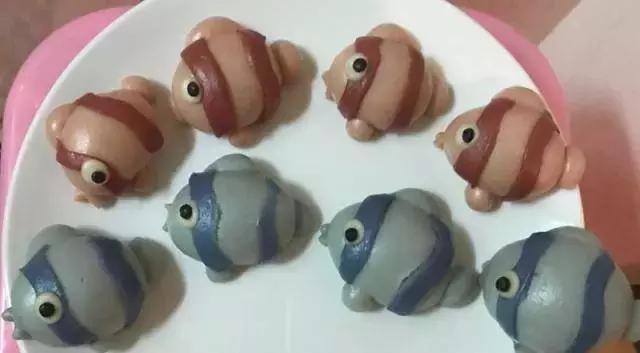 小鱼馒头的100种做法,宝宝彩虹馒头辅食做法