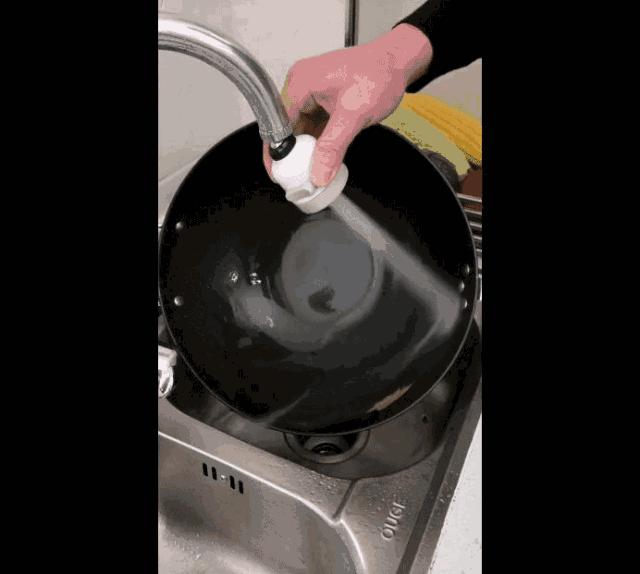 国货新品防溅水花洒，洗碗碟360°一冲即净，1年节省300块水费