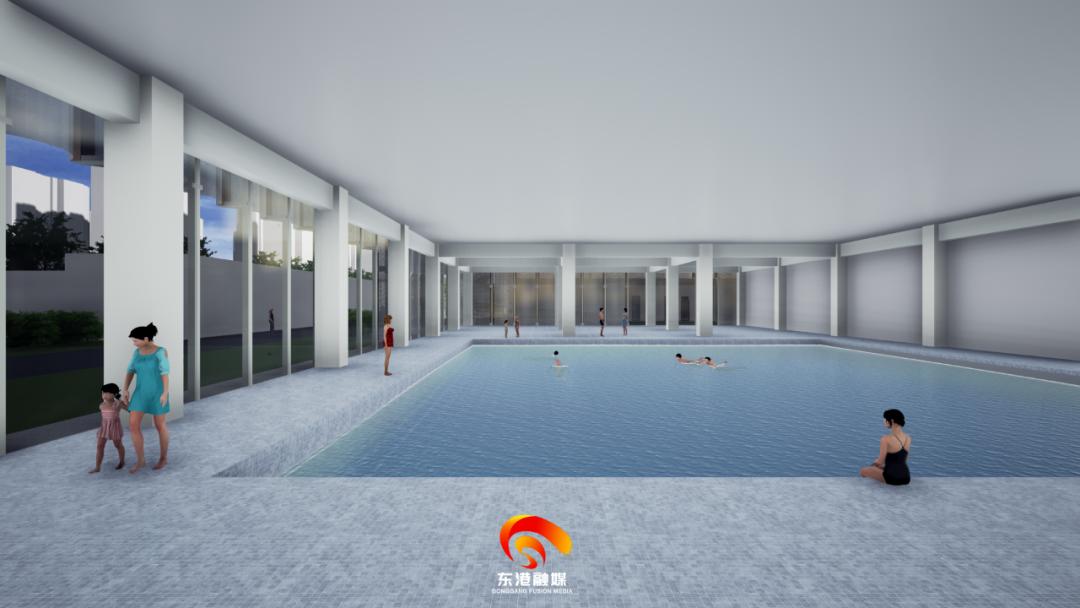 东港体育中心里面介绍,日照市东港区体育中心项目效果图