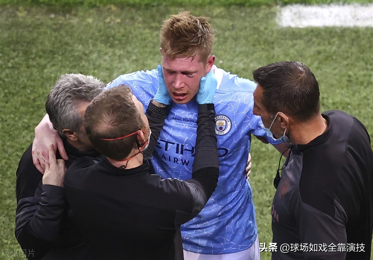 名场面！欧冠决赛德布劳内、席尔瓦受伤离场神似欧洲杯夺冠的C罗