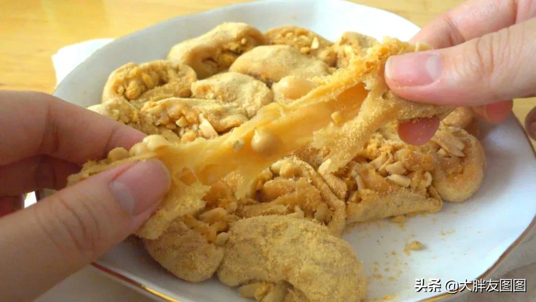 不用烤箱不用锅的麻糍,自制花生糍