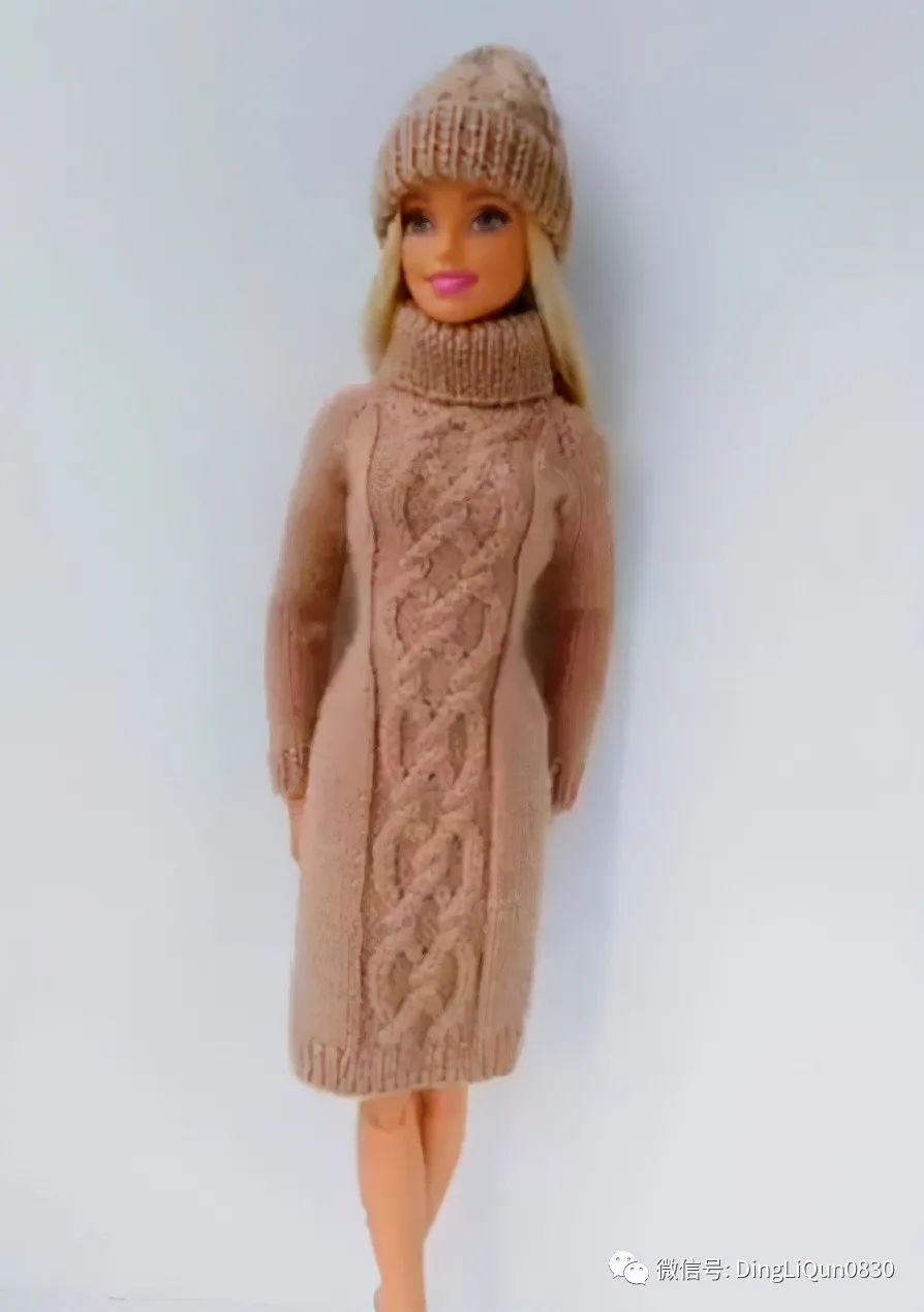 毛线编织芭比娃娃连衣裙图解,手工编织娃娃裙