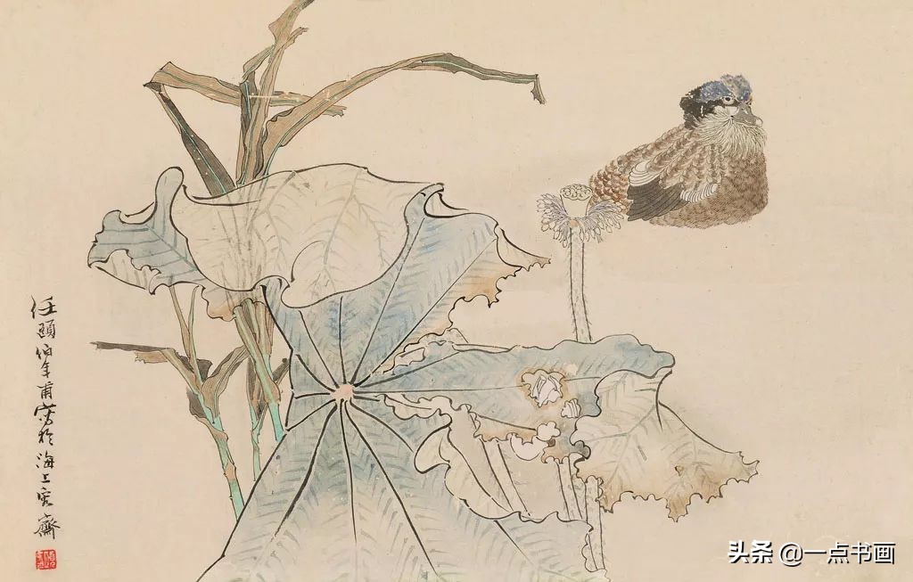 清代山水花鸟画家名单,清代画家朱耷的花鸟画画得很简练