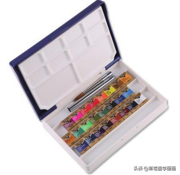 水彩画入门应该用什么牌子颜料,普通水彩颜料画水彩画教学