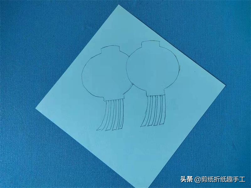 大红灯笼剪纸教程图解步骤,福字红灯笼剪纸慢动作简单教程