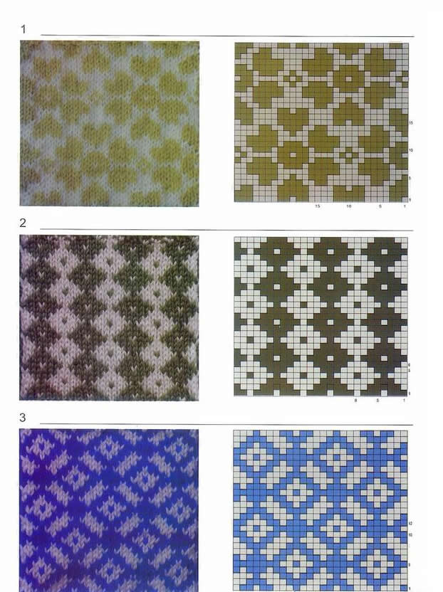 很美的提花毛衣四款附图解,一些漂亮的提花毛衣花样推荐