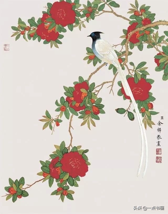 清代山水花鸟画家名单,清代画家朱耷的花鸟画画得很简练