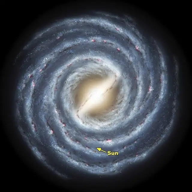 地球太阳银河系大小对比,地球和银河系大小对比图