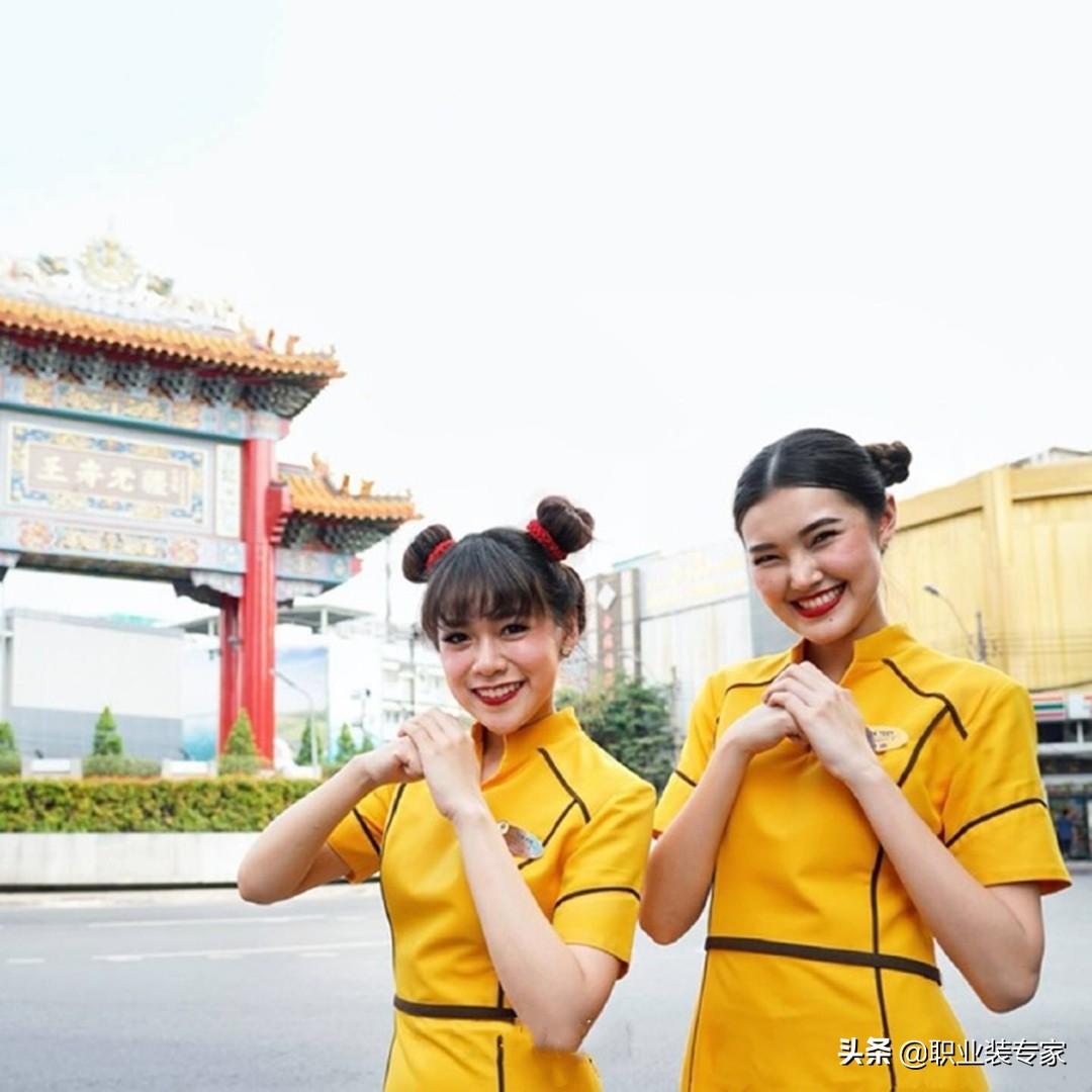 泰国酷鸟航空空姐服,泰国国际航空公司制服特点