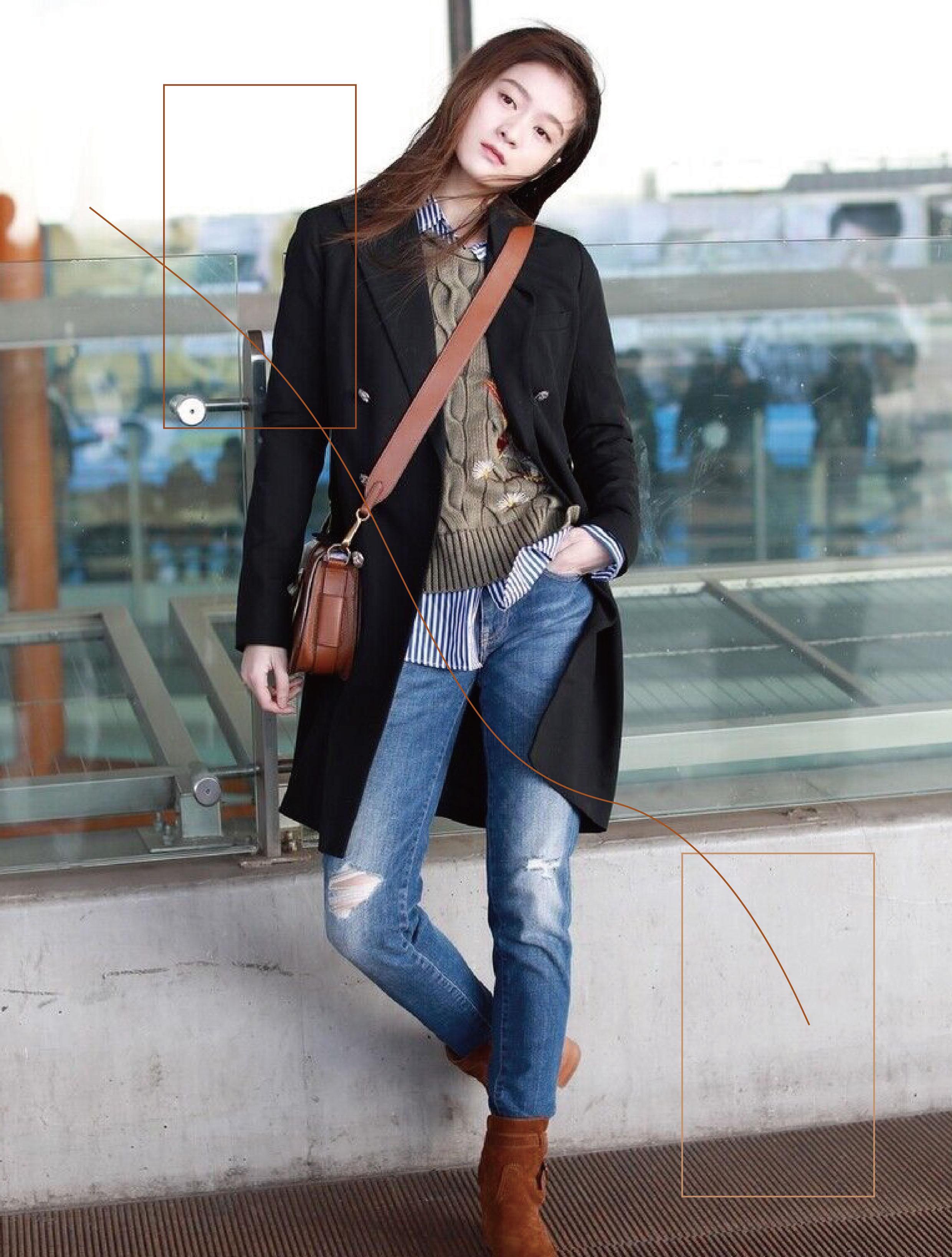 牛仔裤搭配中长款大衣,毛呢大衣牛仔裤怎么搭配好看