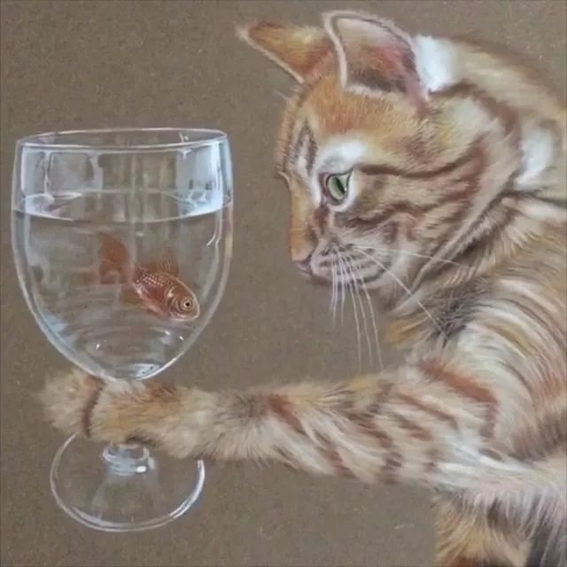 3d立体画写实彩铅,超写实彩铅手绘细腻的让人咋舌