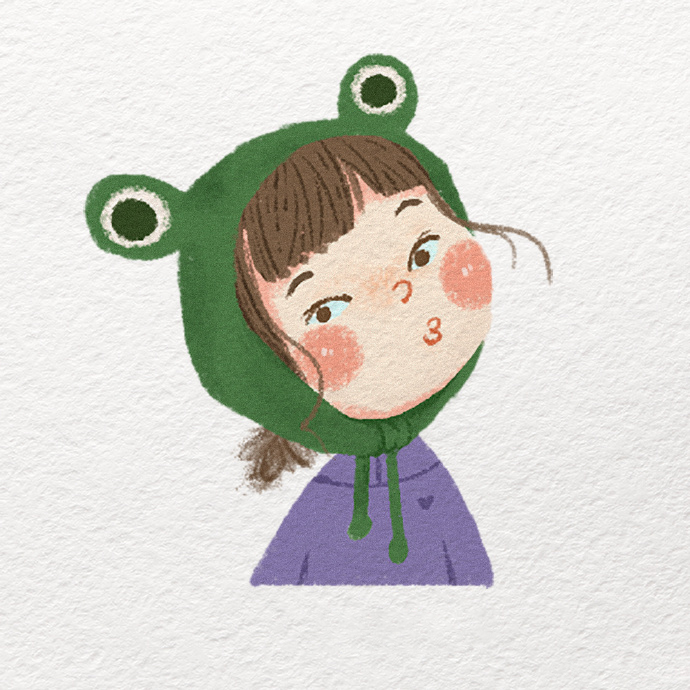 马卡龙色美少女头像,紫色马卡龙少女头像动漫