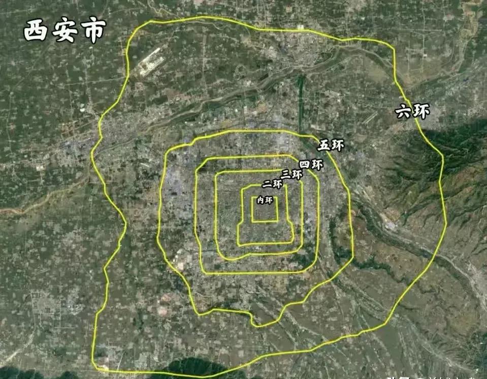 地级市和北京六环的发展对比,北京5环和广州外环面积对比