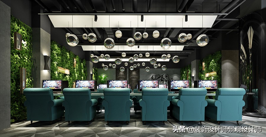 网咖设计方案及效果图,网咖室内设计图片观看