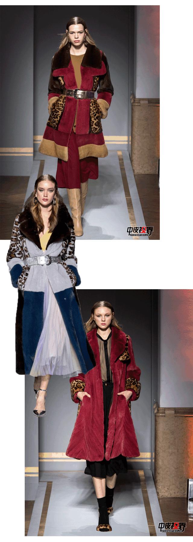 2023年流行趋势皮草,豹纹拼接皮草