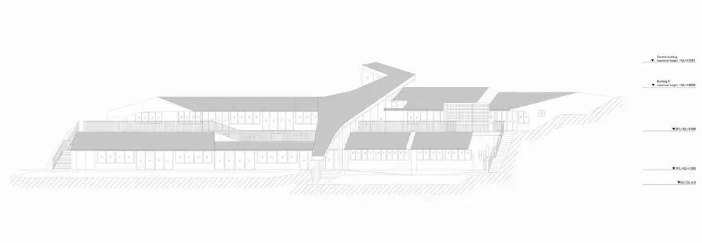 日本幼儿园户外设计效果图,斜坡幼儿园设计