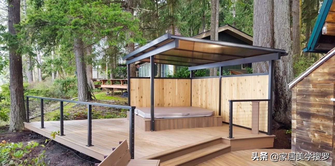 下沉式户外浴缸,户外浴缸布置