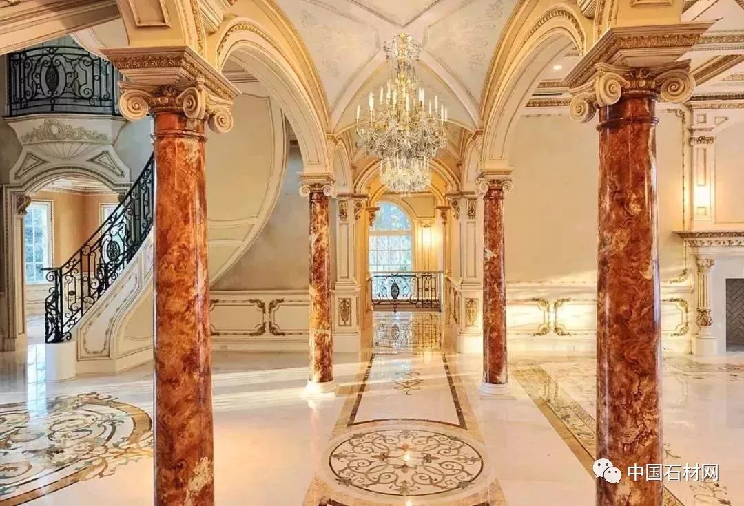 中式别墅石材水刀拼花图册,顶级石材水刀拼花