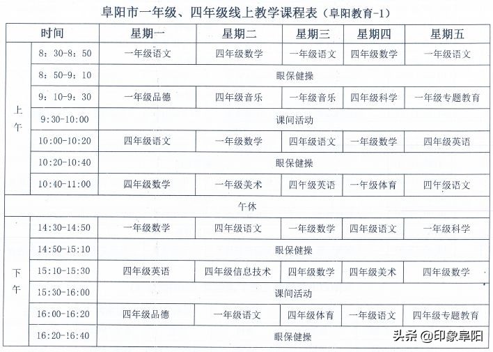 阜阳教育频道空中直播课程表,家长朋友们开学啦大家准备好了吗