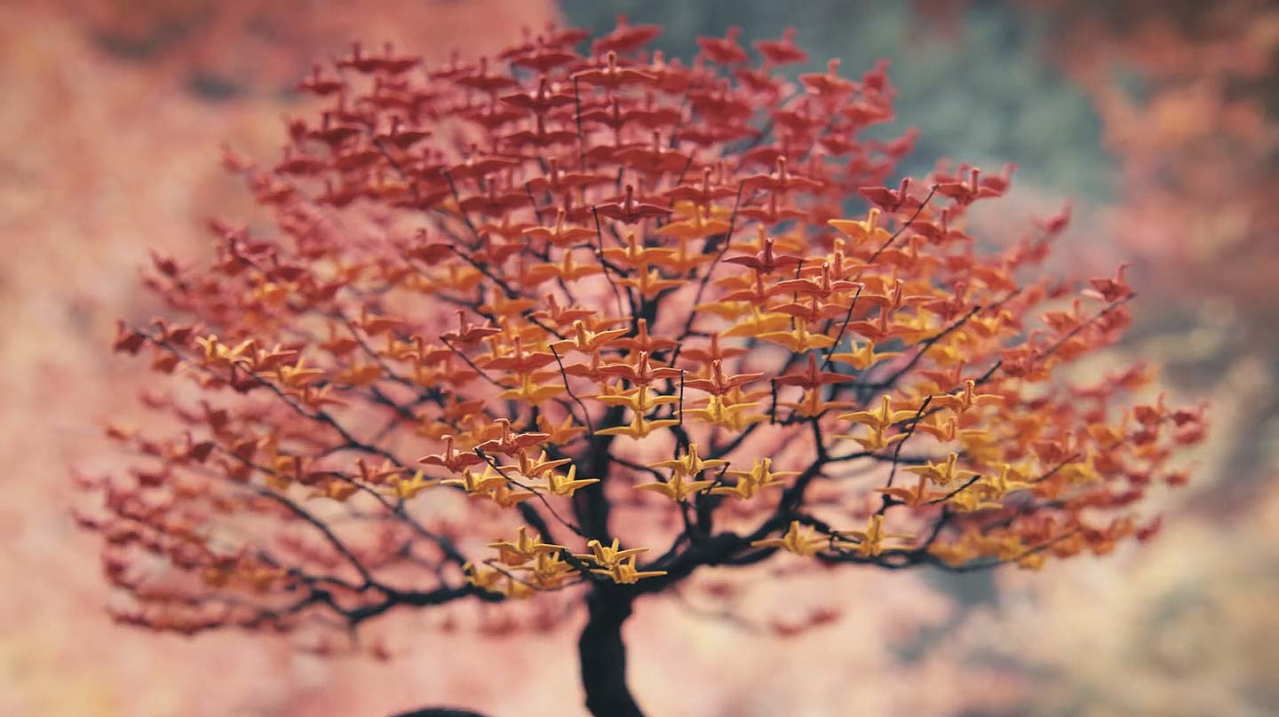 杭州95后小伙折纸山海经千纸鹤,日本折千纸鹤的纸