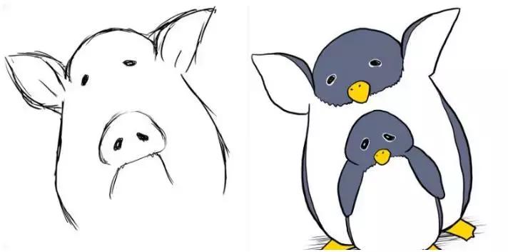 动物园里的大象变成了小企鹅？这位画家会魔法吧
