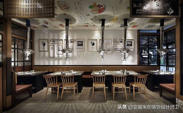 南京韩式烤肉店装修方案,韩式烤肉料理店面装修设计