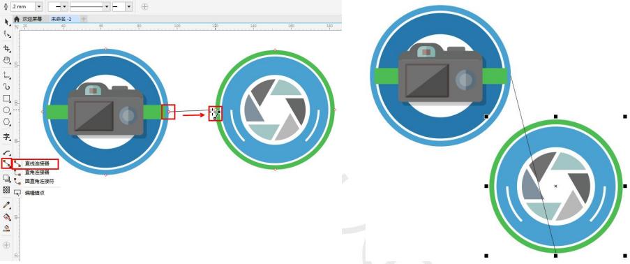用coreldraw画半圆怎么画教程视频,cdr平面设计教程绘制边框图形
