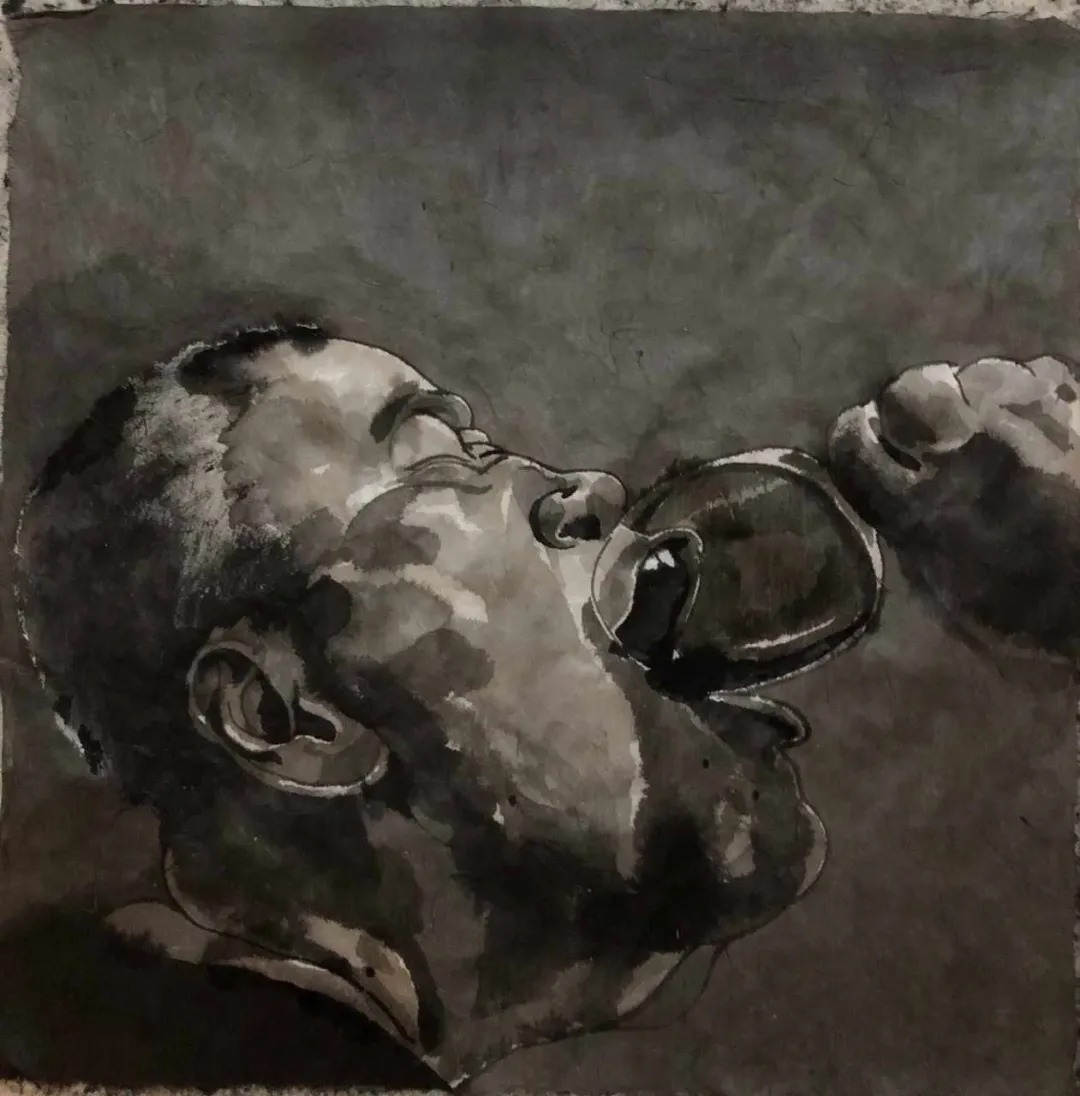 方增先水墨人物画作品欣赏图文,方力钧画自然风景