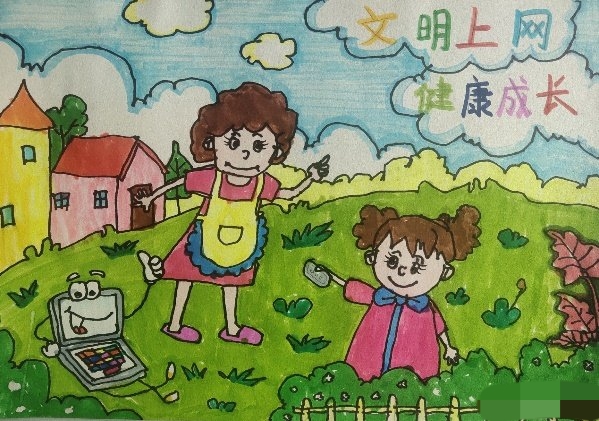 暑假安全主题绘画图片大全,安全教育主题画作品三年级可打印