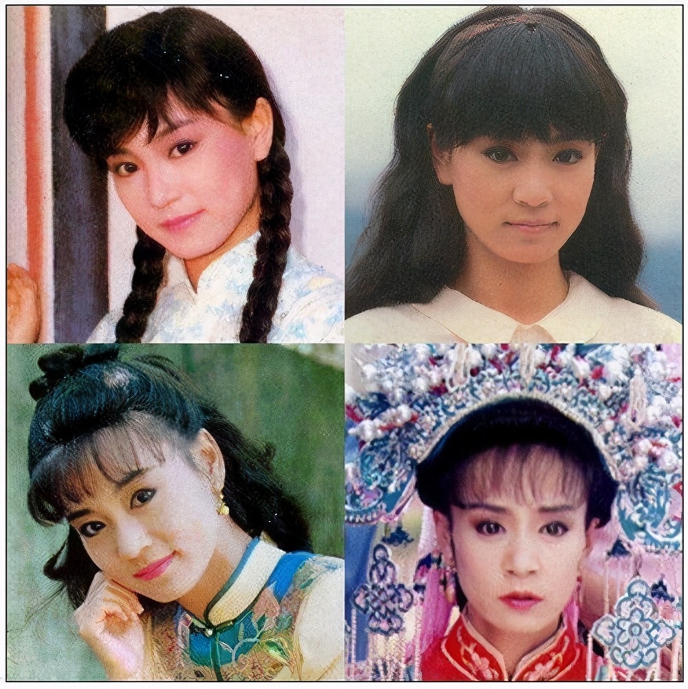 刘雪华黑白搭配的长款外套,刘雪华年轻时穿粉蓝色清装