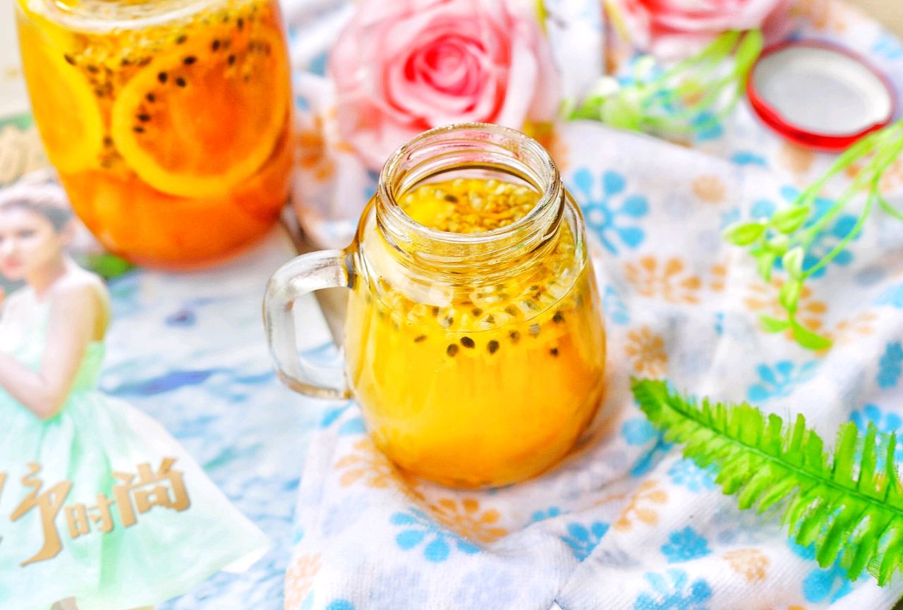 自制百香果柠檬蜂蜜水教程,如何自己在家做百香果柠檬蜂蜜水