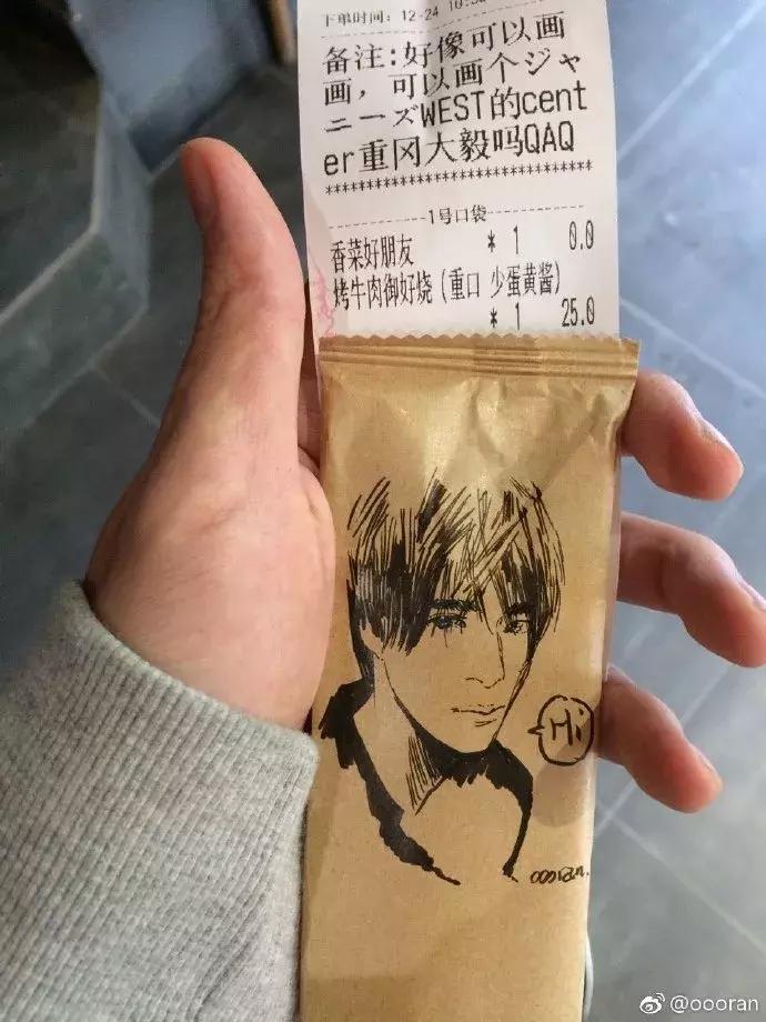 外卖小哥颜值高走红,全网最牛外卖小哥画画