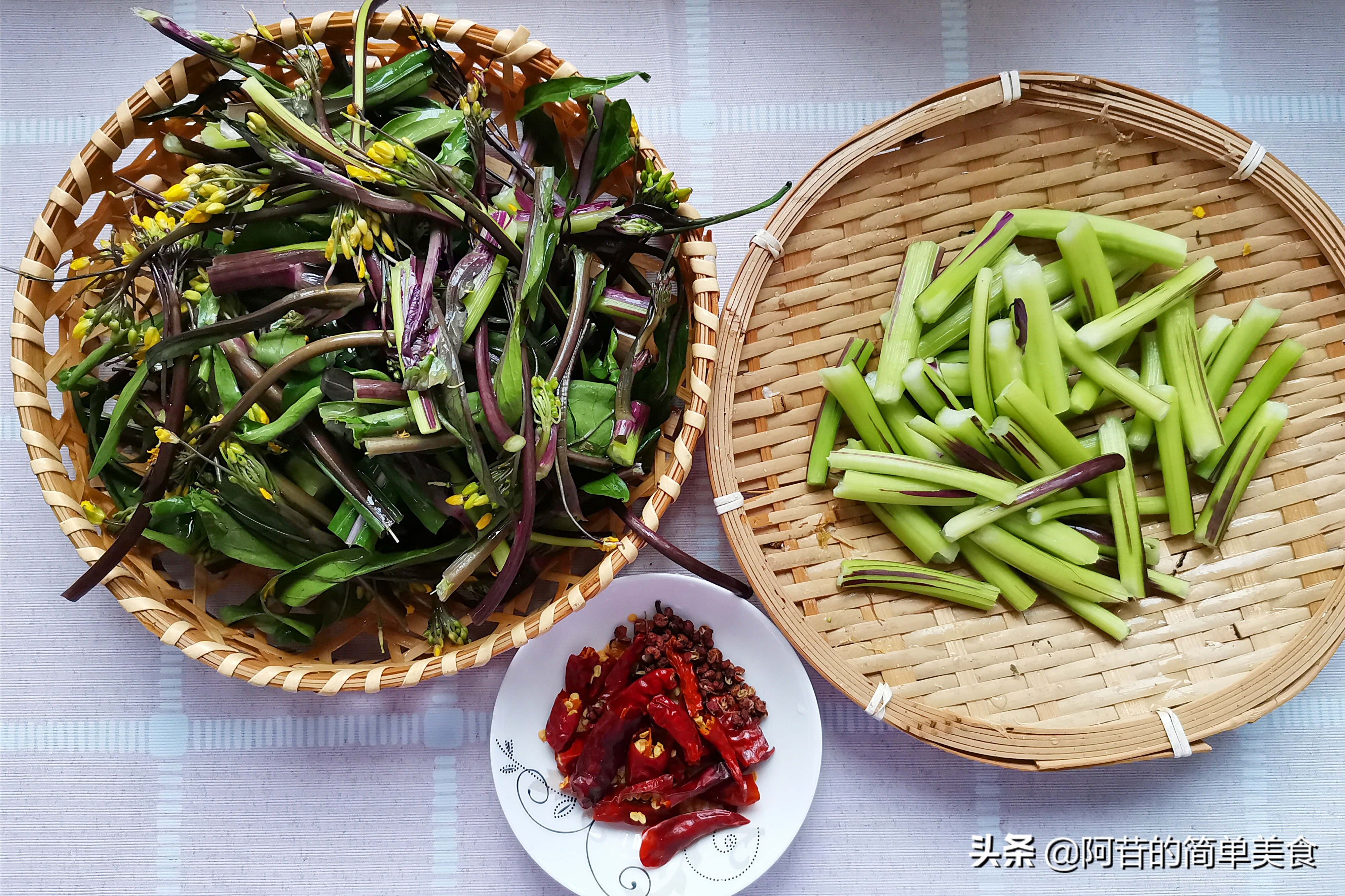 特点紫菜苔,爽脆的紫菜苔