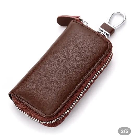 钥匙扣真皮小钱包,小型多功能钥匙包真皮