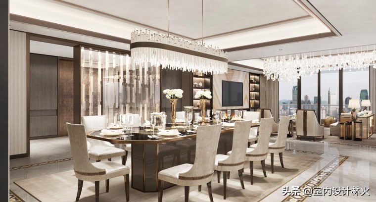 HWCD-重庆长嘉汇390平大平层精装修样板间丨设计方案+效果图+彩平