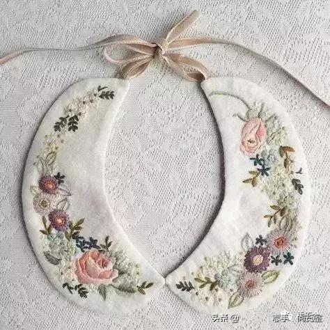 领口刺绣小花朵,刺绣花朵500种图片大全